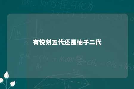 有悦刻五代还是柚子二代