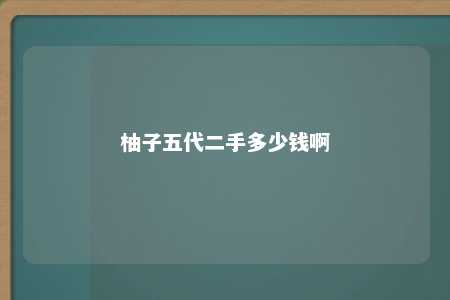 柚子五代二手多少钱啊