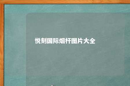 悦刻国际烟杆图片大全